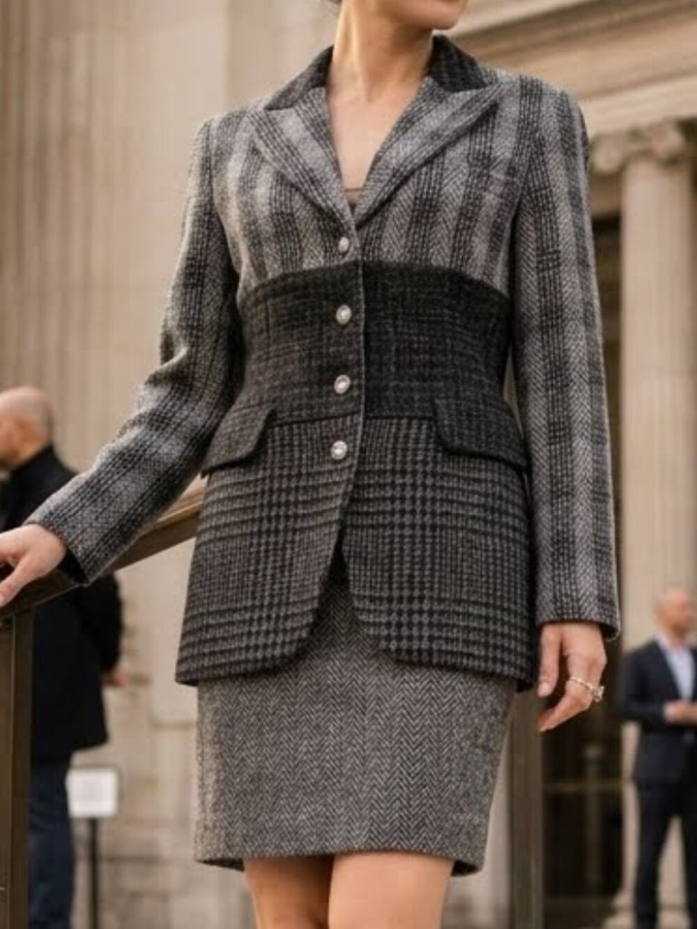 VINTAGE PRET-A-PORTER DE FRANCE PROFUMO GIORNO E NOTTE WOOL SKIRT/BLAZER SUIT 2